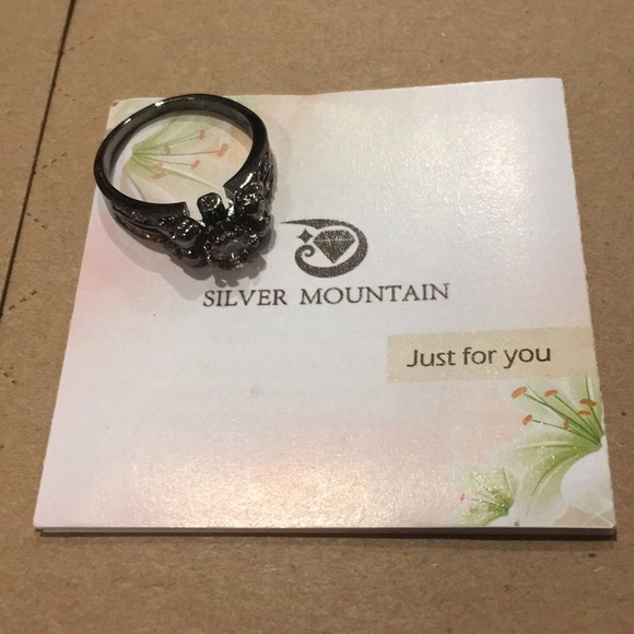 Silver Mountain Jewelry Co Jewelry - Silver Mountain Black Band Pink Stone Ring